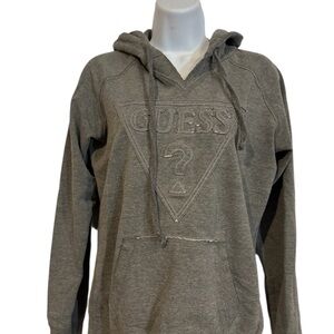 GUESS Women's Gray Logo Hoodie